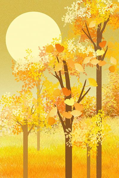 Golden leaves by Moonheart Artworks