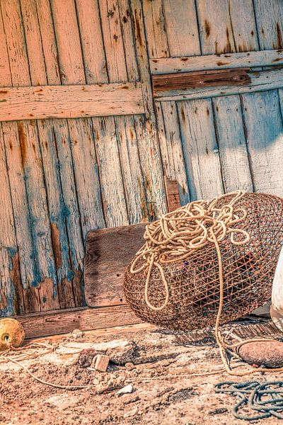 Old fishing net trap in Greece. by Tonny Visser-Vink