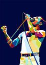 Freddie Mercury WPAP van Awang WPAP Pop Art thumbnail