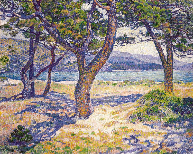De Middellandse Zee bij Le Lavandou, Théo van Rysselberghe op