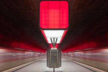 Die futuristische U-Bahn-Station HafenCity Universität in Hamburg