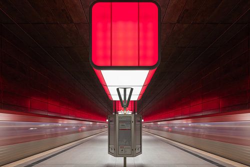 Het futuristische metrostation HafenCity Universität in Hamburg