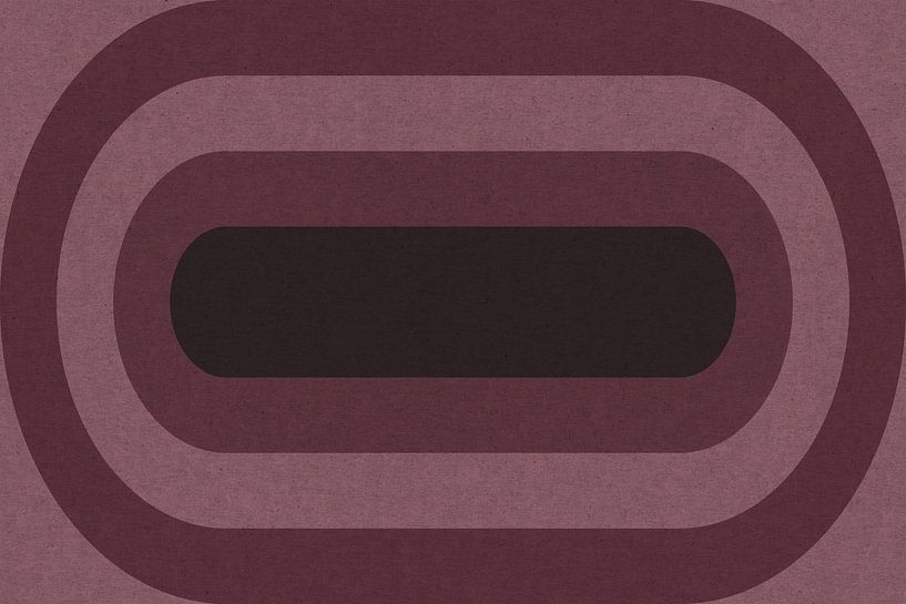 Retro geometric pattern. Bauhaus style. Shapes in purple and pink. by Dina Dankers