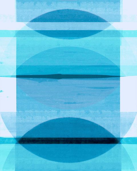 Abstrakte Bauhaus Formen Geometrie Maritim von FRESH Fine Art