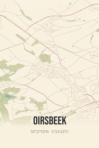 Alte Landkarte von Oirsbeek (Limburg)
