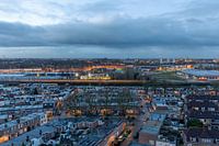 Paysage urbain d'Utrecht - vue du matin sur le château d'eau Amsterdamsestraatweg