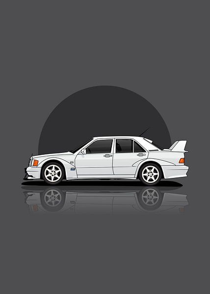 Art Mercedes Benz 190 EVO2 white by D.Crativeart