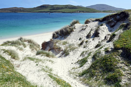 Dunes and beach on the island of Vatersay, Outer Hebrides, Scotland by Rini Kools