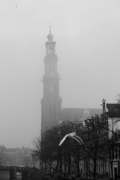 Amsterdam / Prinsengracht und Westertoren von Marianna Pobedimova