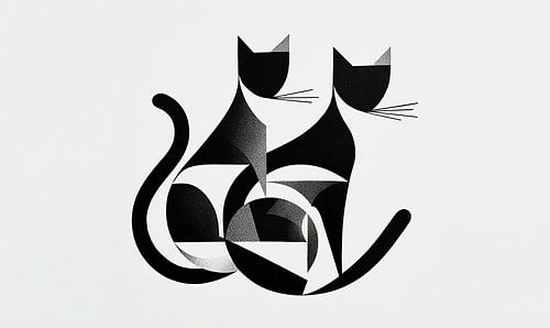 Geometric Cat Duo