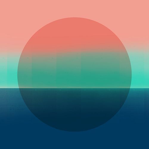 Neon kunst. Kleurrijk minimalistisch geometrisch abstract in roze, groen, blauw