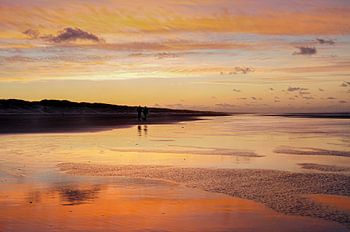 Sunset at the beach of Ameland