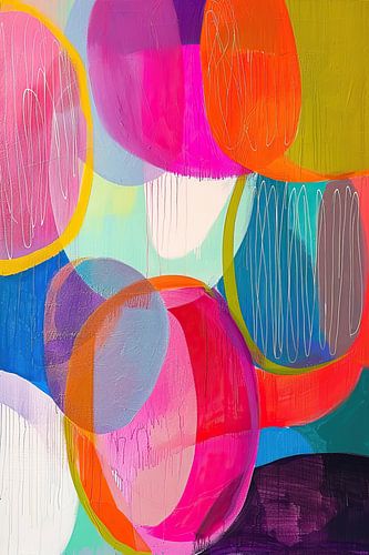 Zen Modern Rond minimalistisch schilderij