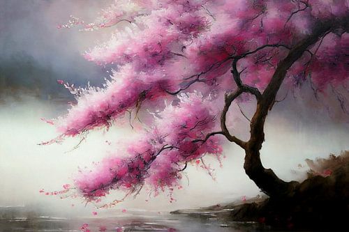 Waterfront cherry blossom