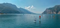 Wind surfing at lake Garda, Torbole, Südtirol - Alto Adige, Italy