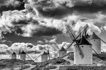 Historische windmolens van Don Quichot, in La Mancha (Spanje).