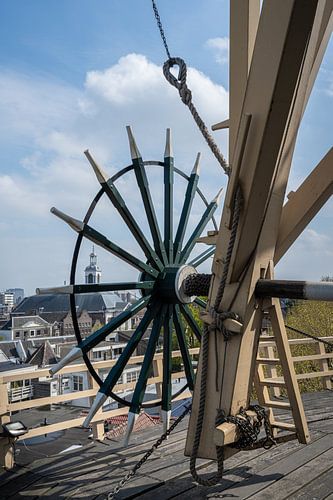 Roue en croix du moulin De Walvisch Schiedam sur Kok and Kok