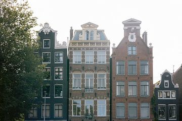 Maisons du canal Amsterdam | Tirage photo couleur | Pays-Bas photographie de voyage sur HelloHappylife