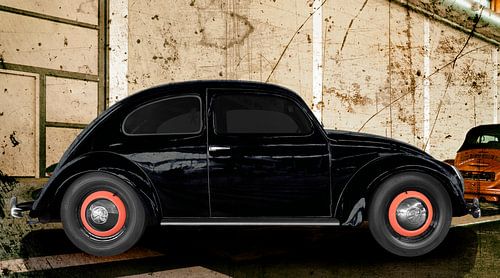 VW original beetle from 1949 in original black