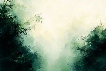Abstract bos met lichtval van Art & Soul Creations