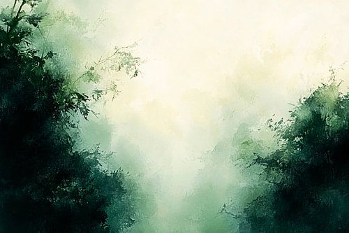 Forêt abstraite avec lumière