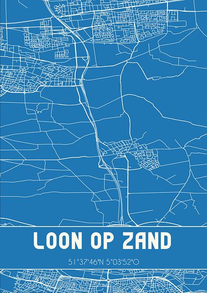 Blueprint | Map | Loon op Zand (North Brabant) by Prints of Place