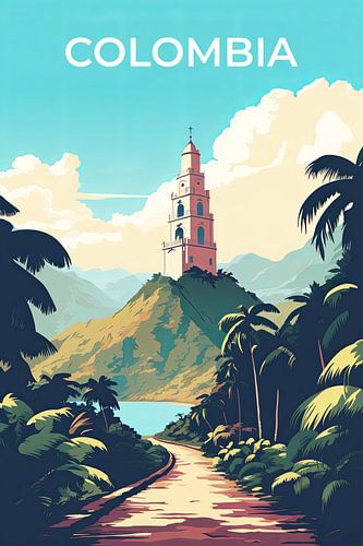 Retro reisposter Colombia