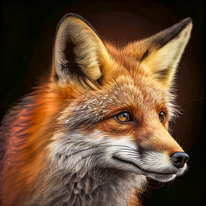 Portrait eines Fuchs Illustration