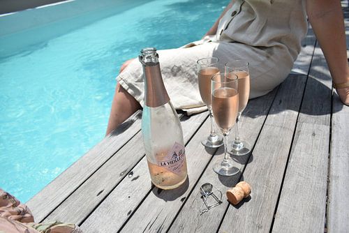 Chrystal blue and pink pink