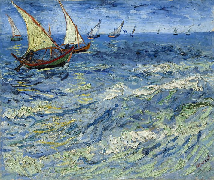 The Sea at Saintes Maries, Vincent van Gogh by Masterful Masters