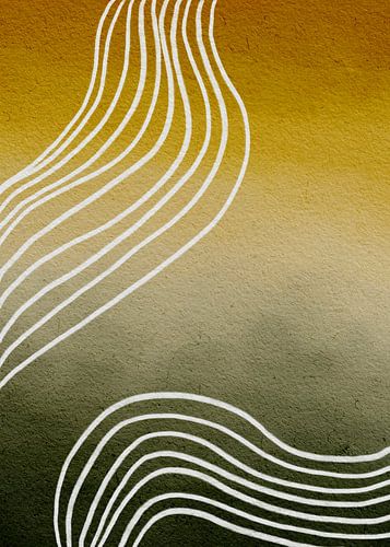 Intemporel - motif abstrait vert olive/vraie joie