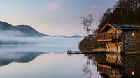 Morgendämmerung am See von Jimmy Sorber Miniaturansicht