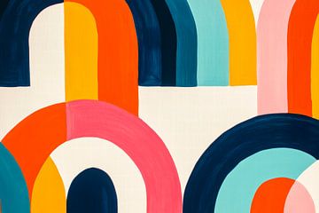 Colourful arched patterns - abstract and lively by Poster Art Shop