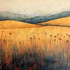 Landschaft Gold von Wunderbare Kunst