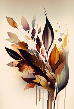 Abstracte bladeren van Bert Nijholt
