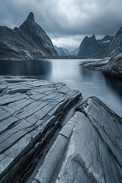 Randonnée au bord d'un lac de montagne par fernlichtsicht
