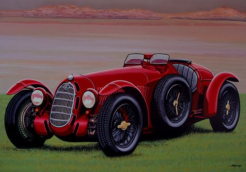 Alfa Romeo 8C 2900A Botticella Spider 1936 Schilderij