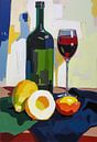 Still life with wine and fruit. by AVC Art Studio thumbnail
