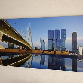 Photo de nos clients: Pont Erasmus à Rotterdam par Michel van Kooten, sur alu-dibond