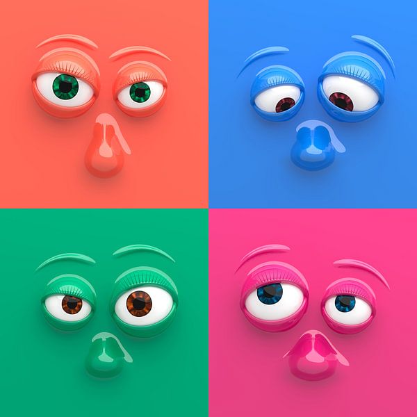 Four Funny Faces by Jörg Hausmann