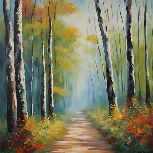 Wilde Bos Schilderij