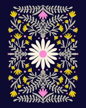 Folk art florals