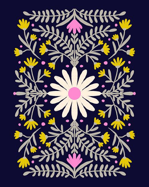 Fleurs d'art populaire par Angela Minca