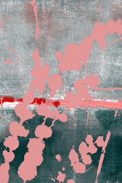 Leaves. Modern abstract botanical art in bright pastel colors no. 5 by Dina Dankers