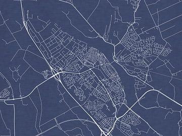 Kaart van Kampen in Royaal Blauw van Map Art Studio