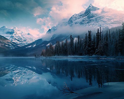 Romantic winter landscape