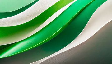 Groene en witte kleuren van Mustafa Kurnaz