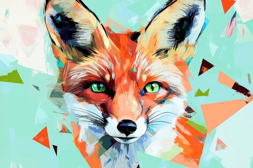 Fuchs im Farbenrausch – Kunstwerk von Poster Art Shop