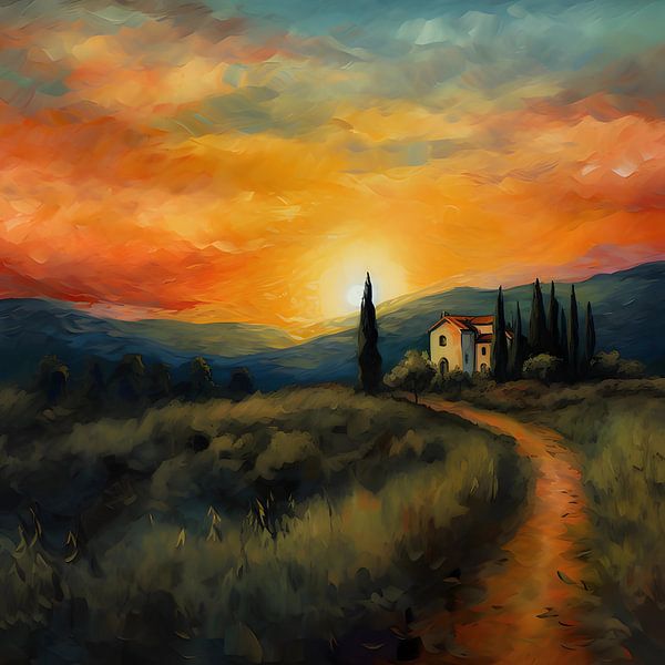 Toscaans landschap van Liam Jongman