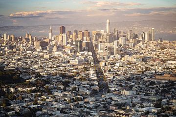 Twin Peaks Blick über San Francisco von Michel Swart
